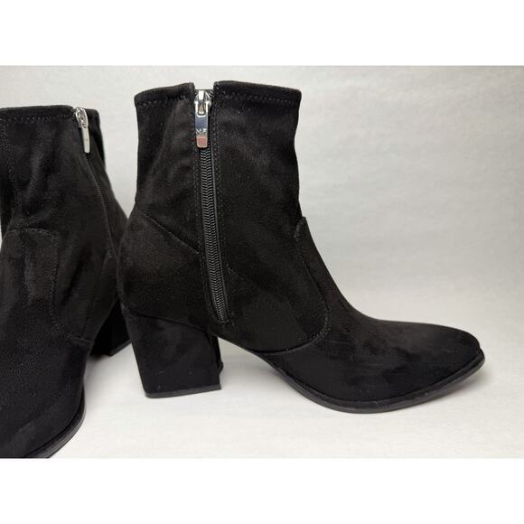 Marc Fisher Leave2 Ankle Boots Womens Sz 8 M Black Block Heel Point Toe Side Zip - Picture 7 of 12